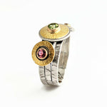 Birthstone Ring with Sapphire, Peridot, Pink Tourmaline, Gold and Silver