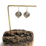 24k Gold and Sterling Silver Double Aspen Leaf Earrings - Small