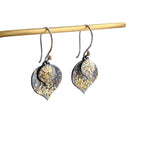 24k Gold and Sterling Silver Double Aspen Leaf Earrings - Small