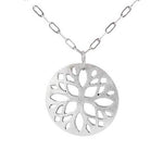 Solid Silver Pine Cone Medallion Necklace